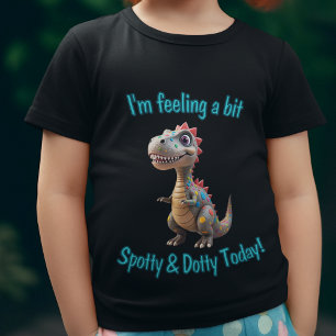 Scheckiger Dino-Punkt-Tag-Spaß für Kinder T-Shirt
