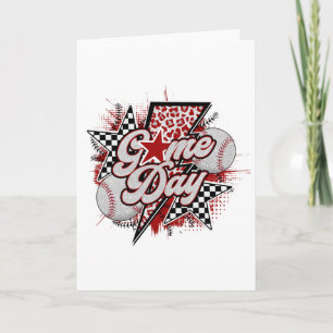 Scheckiger Game Day-Verkauf Mama Leopard Jubel Mam Karte