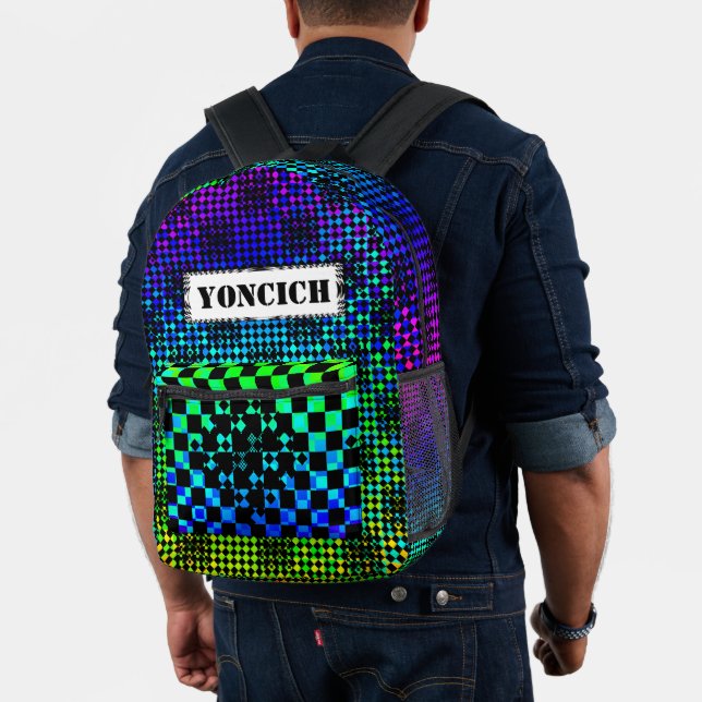 Scheckte Drehung von Kenneth Yoncich Bedruckter Rucksack (Insitu (Modell))