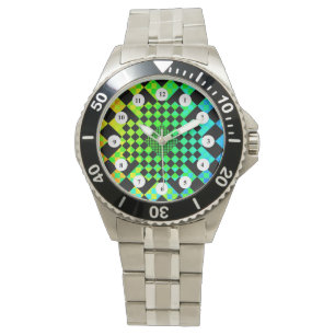 Scheckte Illusion (C-Gesicht) von Kenneth Yoncich Armbanduhr