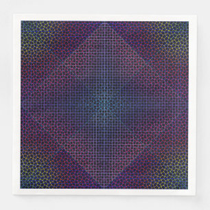 Scheckte Netzmuster 01 Schwarze BG Serviette