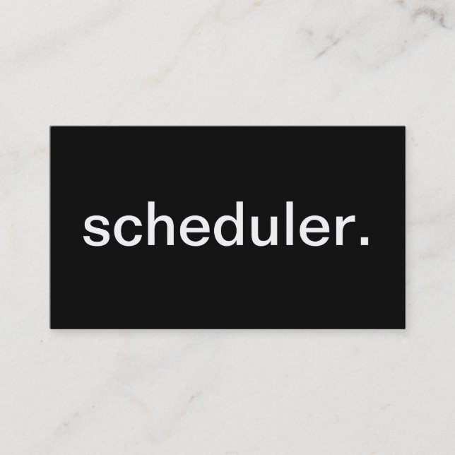 Scheduler-Visitenkarte Visitenkarte (Vorderseite)
