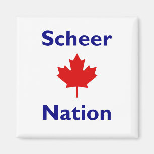 Scheer Nation Canada Election Red Maple Leaf Color Magnet