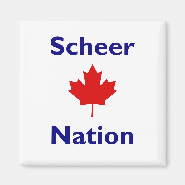 Scheer Nation Canada Election Red Maple Leaf Color Magnet (Vorne)