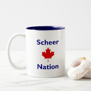 Scheer Nation Canada Election Red Maple Leaf Color Zweifarbige Tasse
