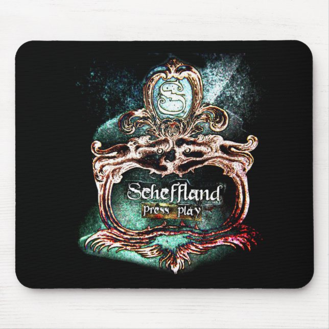 Scheffland Mausunterlage-Tiger-Schwarzes Mousepad (Vorne)