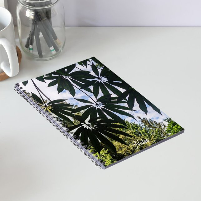 Schefflera Pflanze Blätter Floral Notizblock (In Situ)