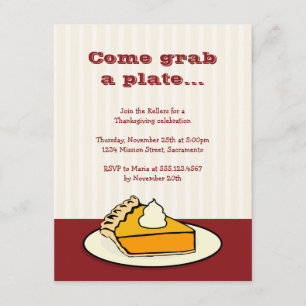 Scheibe der Kürbistorte auf Platte Einladung