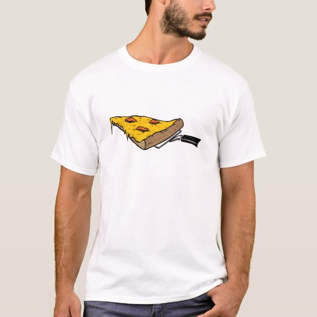Scheibe der Pizza T-Shirt (Vorderseite)