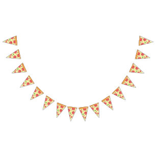 Scheibe der Pizza Wimpelkette