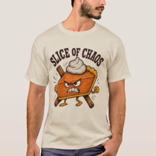 Scheibe des Chaos-Pumpkin-Pie-Thanksgiving-Design T-Shirt