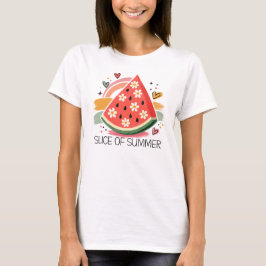 Scheibe des Sommers, Wassermelonen-Scheiben-Grafik T-Shirt