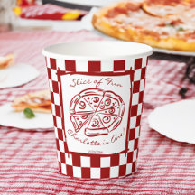 Scheibe lustige rote Kontroll italienische Pizza G