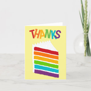 Scheibe Regenbogentorte Danke