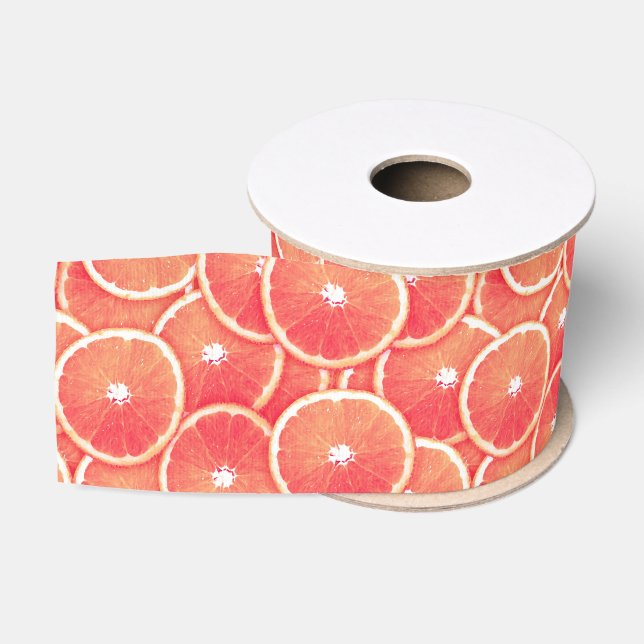 Scheiben der rosa Pampelmuse Ripsband (Spule)