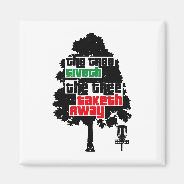 Scheiben Golf Witzige Disc-Sportarten Baum Icon Ar Magnet (Vorne)