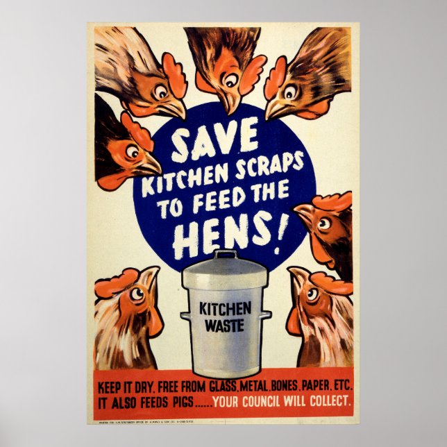 Scheiben - Hennen Gefüttert Poster (Vorne)