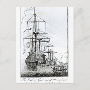 Scheich oder Gouverneur von Mosambik Postkarte