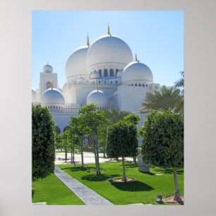 Scheich Zayed Grand Mosque domes 1 Poster