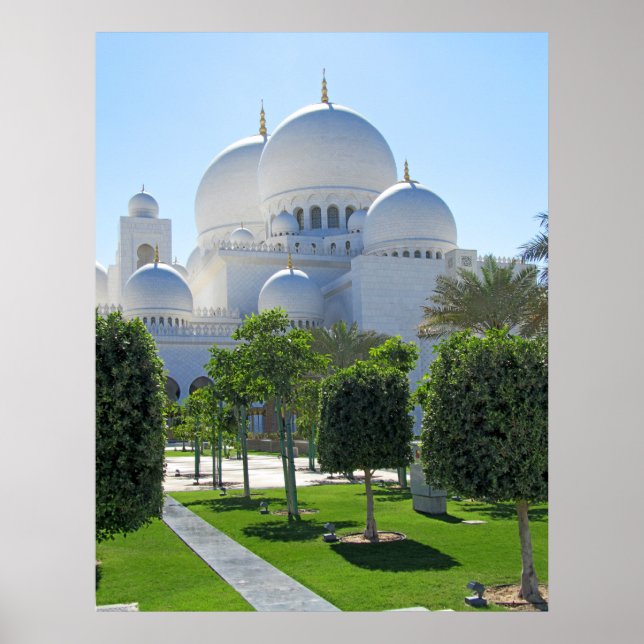 Scheich Zayed Grand Mosque domes 1 Poster (Vorne)