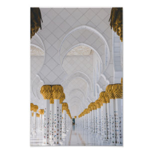 Scheich Zayed Grand Mosque Säulen, Abu Dhabi Fotodruck