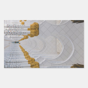 Scheich Zayed Grand Mosque Säulen, Abu Dhabi Rechteckiger Aufkleber