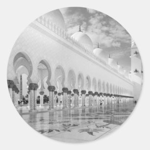 Scheich Zayed Mosque Runder Aufkleber