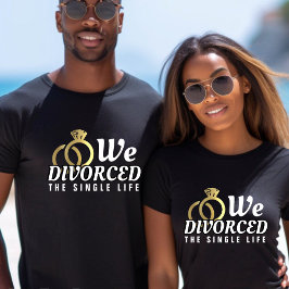 Scheidung des Single Life Couple Wedding Ring T-Shirt