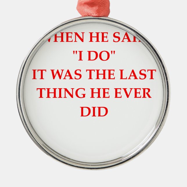 Scheidung Ornament Aus Metall (Vorne)