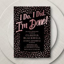 Scheidung Party Rose Gold Confetti