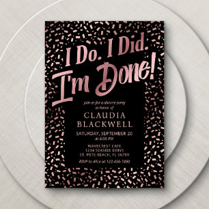 Scheidung Party Rose Gold Confetti Einladung