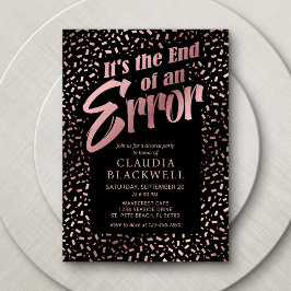 Scheidung Party Rose Gold Confetti Einladung