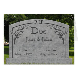 Scheidung - RIP Karte - ändern Sie Text