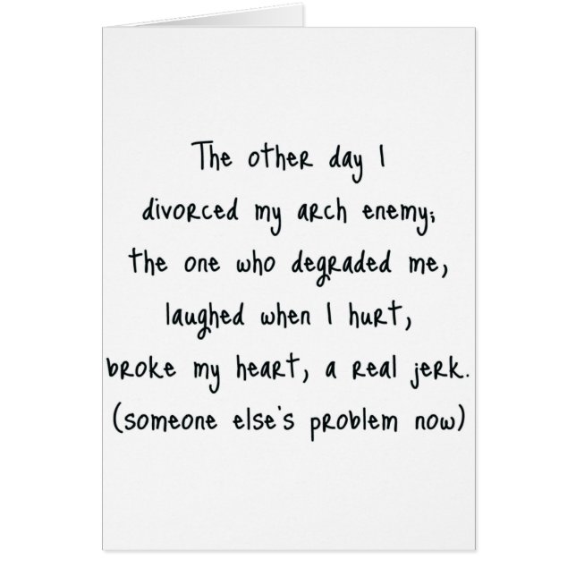 Scheidungsgedicht (Vorne)