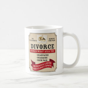 Scheidungslabel für Medizinische Zwecke Tasse