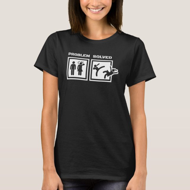 Scheidungsmänner und Problem gelöst mit geschieden T-Shirt (Vorderseite)