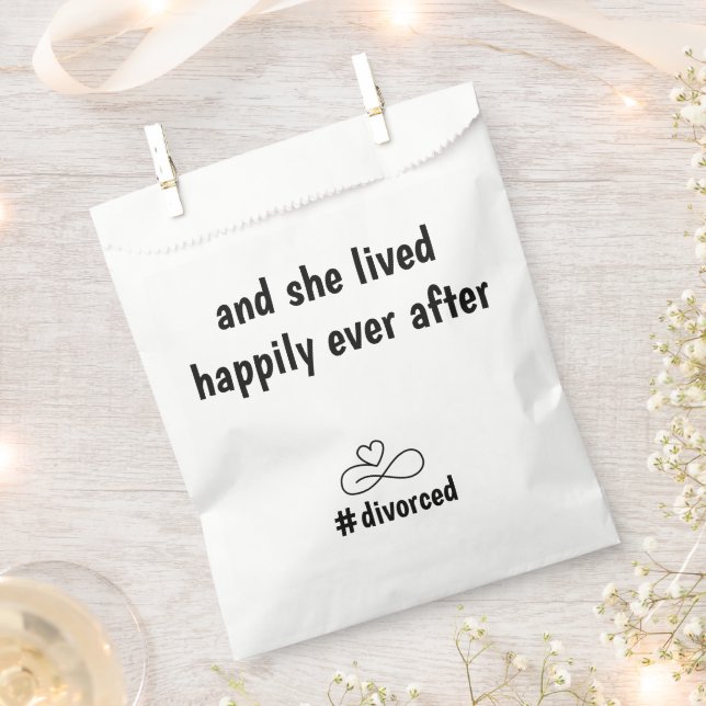 Scheidungsparty-Geschenke für sie Benutzerdefinier Geschenktütchen (Ausgeschnitten)