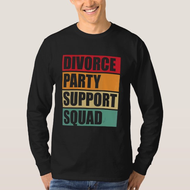 Scheidungsparty Support Squad retro Scheidung Vint T-Shirt (Vorderseite)