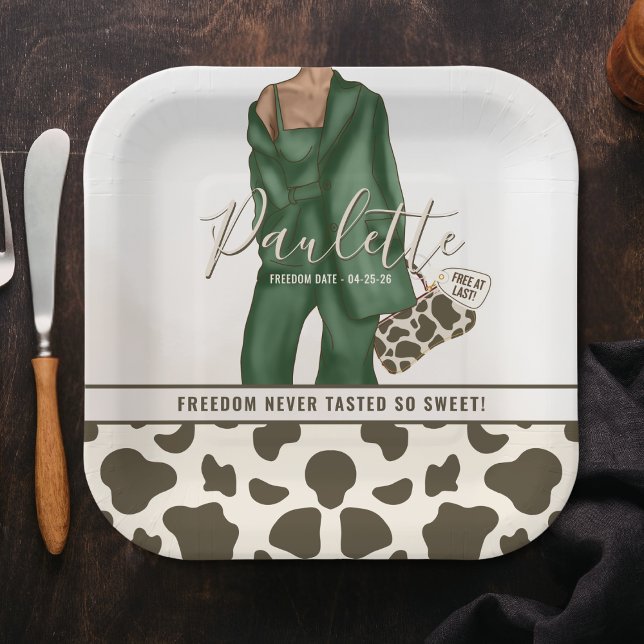 Scheidungsthema Tierhaut  Pappteller (Divorce Theme Paper Plates)