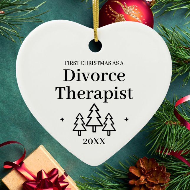 Scheidungstherapeut New Job Christmas Keramik Ornament (Divorce Therapist New Job Christmas Ceramic Ornament
)