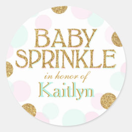 Schein besprühen Punkt-Babyparty-Aufkleber Runder Aufkleber
