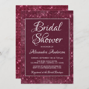 Schein-Brautparty-Einladung Burgunders Marsala Einladung