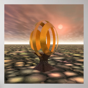 Schein des Ei-3D! Poster