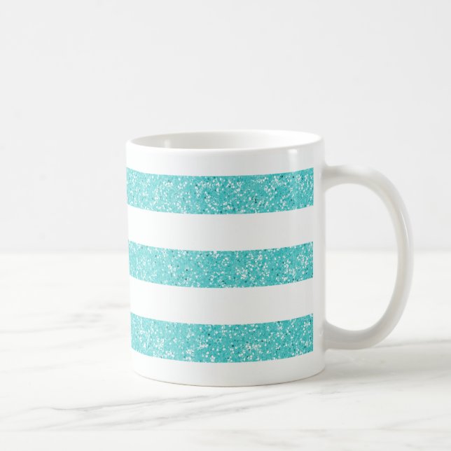 Schein-Glitzer-Blick Stripes Tasse (Rechts)
