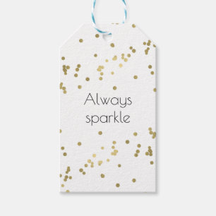 Schein-GoldConfetti Geschenkanhänger