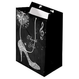 Schein-Heels-danken schwarzer Mittlere Geschenktüte