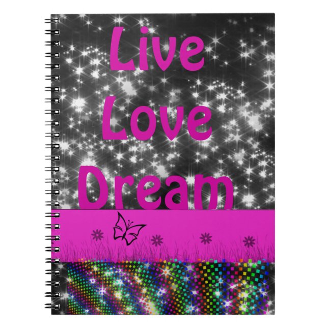 Schein live&dream Notizbuch Notizblock (Vorderseite)