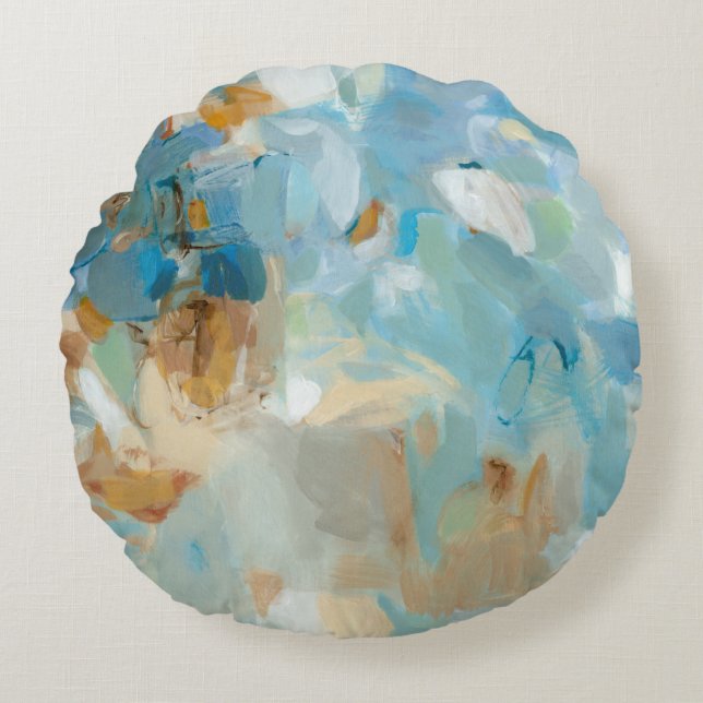 Schein-Strand Rundes Kissen (Vorderseite)