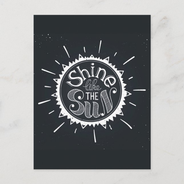 Schein wie die Sonne Postkarte (Vorderseite)
