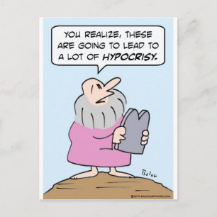 Scheinheiligkeit der Gebote Postkarte